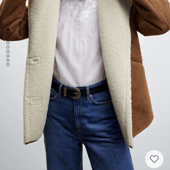 Mango oversized shearling lined coat xxs - Picture 4 of 11
